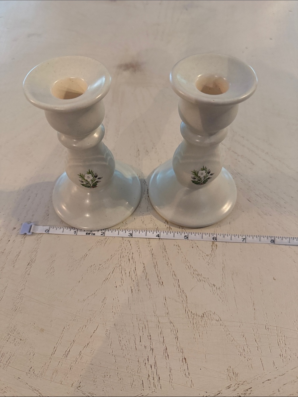 Pfaltzgraff Christmas Heirloom Candlestick Pair - Picture 8 of 8